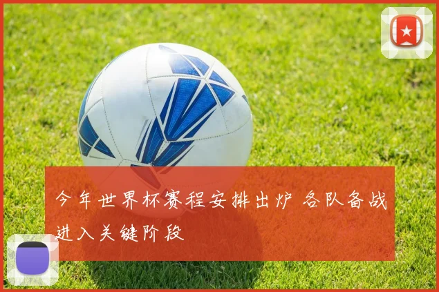今年世界杯赛程安排出炉 各队备战进入关键阶段